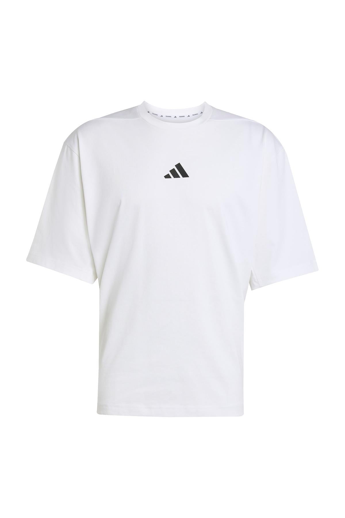 adidas Erkek  Beyaz  T-shirt OVERSIZE TEE JV9683