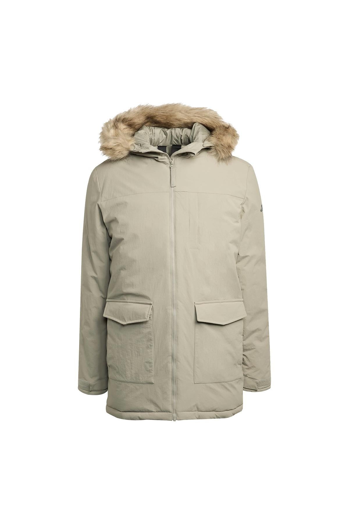 adidas Erkek  Yeşil  Mont PAVERIC FUR PAR JX7747