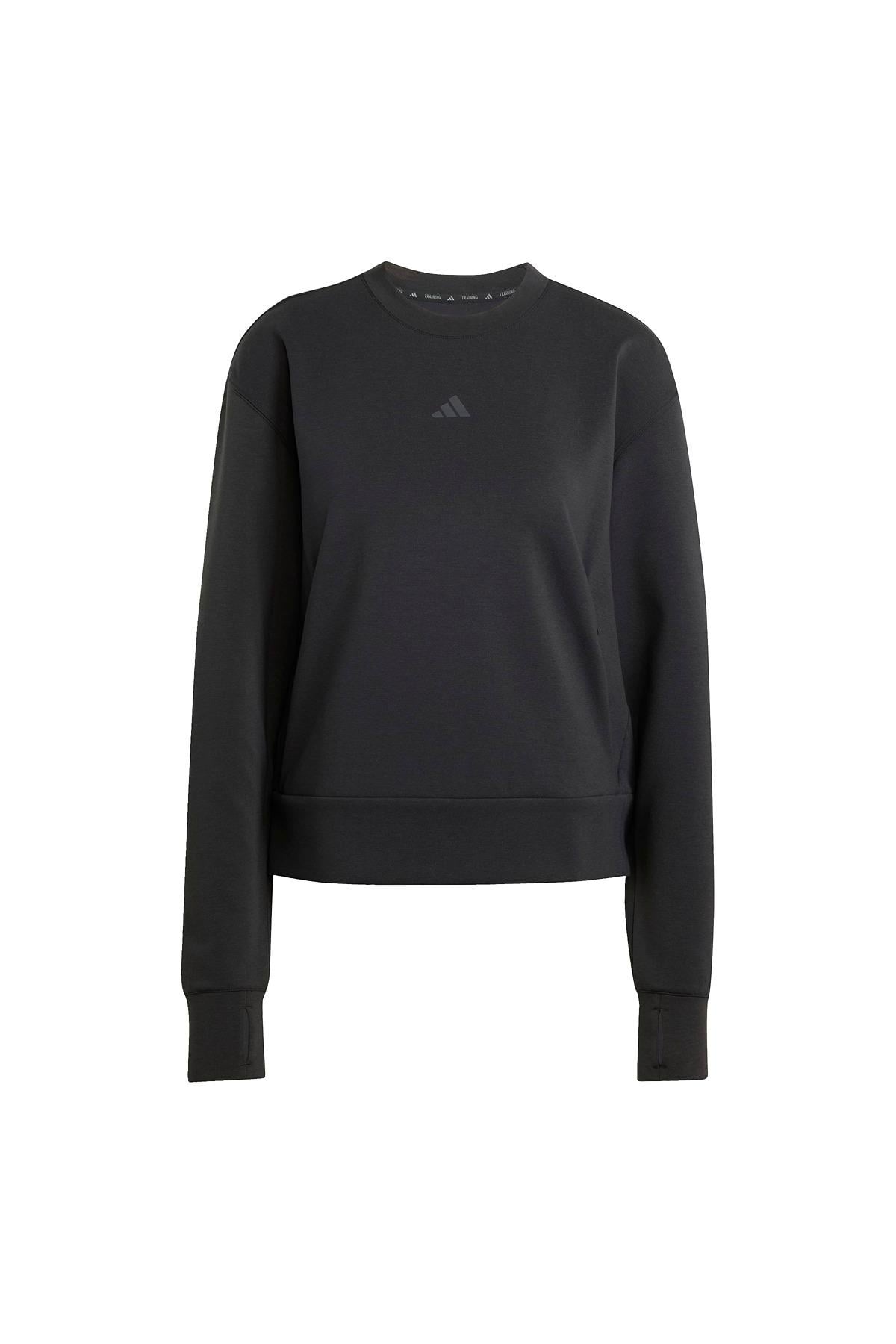 adidas Kadın  Siyah  Sweatshirt D4T KNIT CREW JP2655