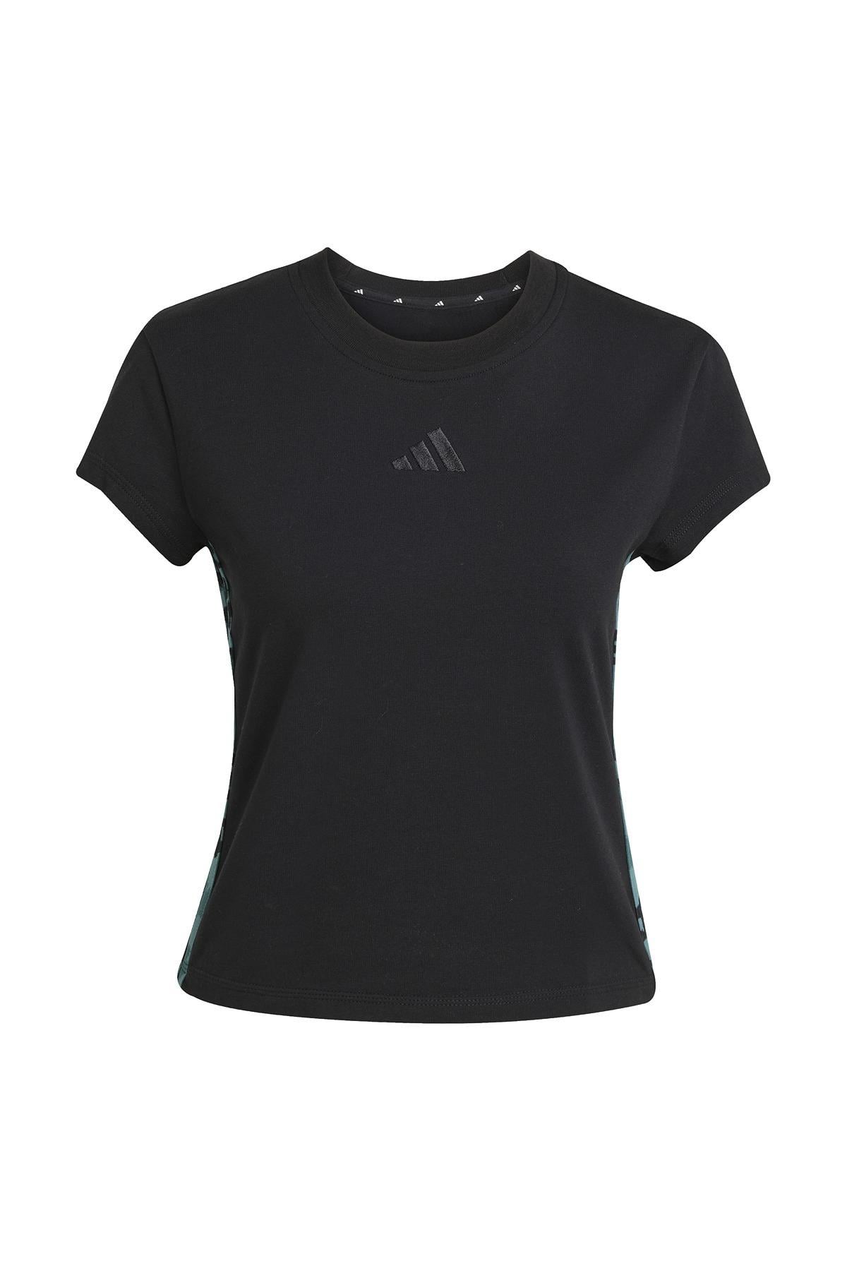 adidas  Kadın  Siyah  T-shirt W AOP TEE JM1850
