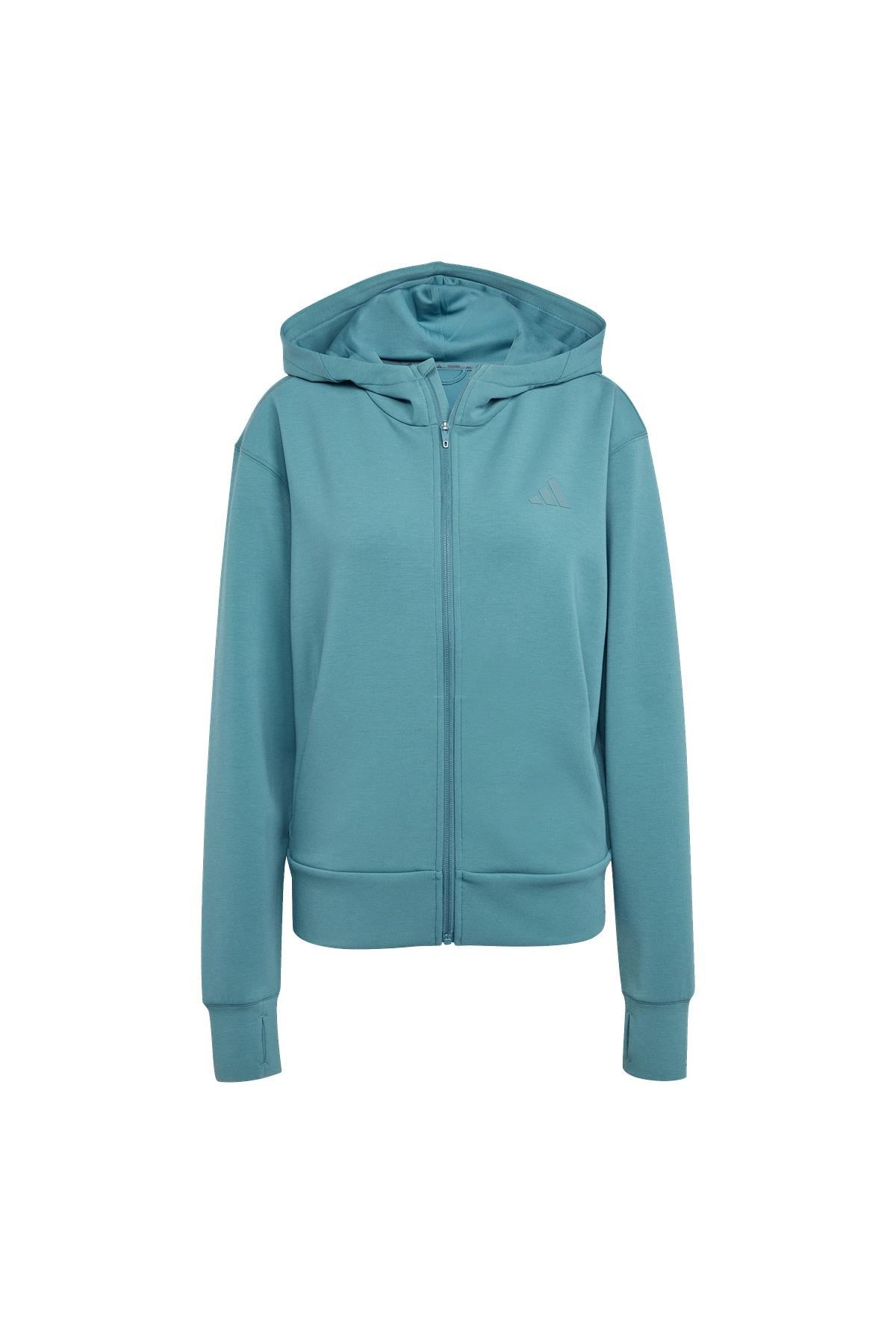 adidas Kadın  Yeşil  Sweatshirt D4T FZ HOODIE JX7317