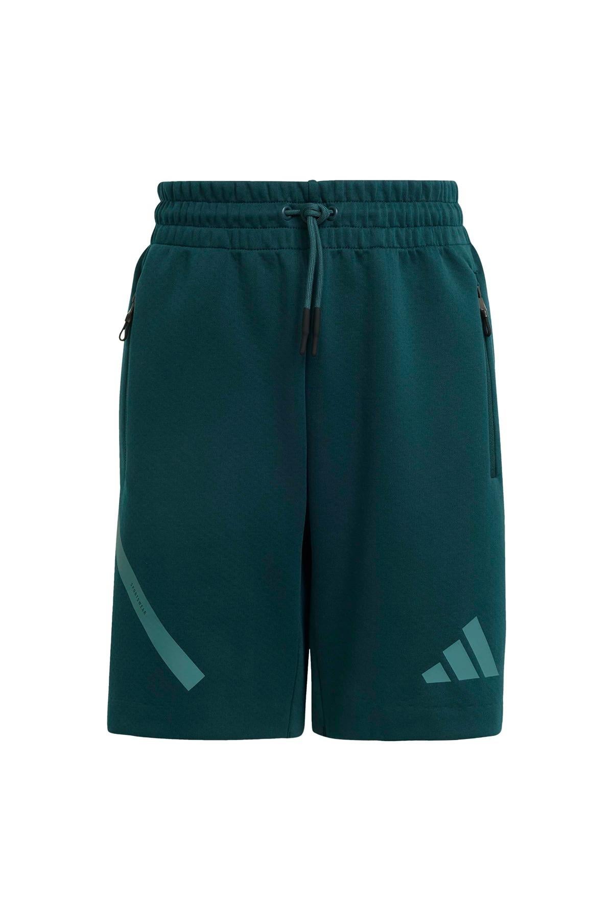 adidas Yeşil Unisex Çocuk   Şort J ZNE SHORTS JW2413