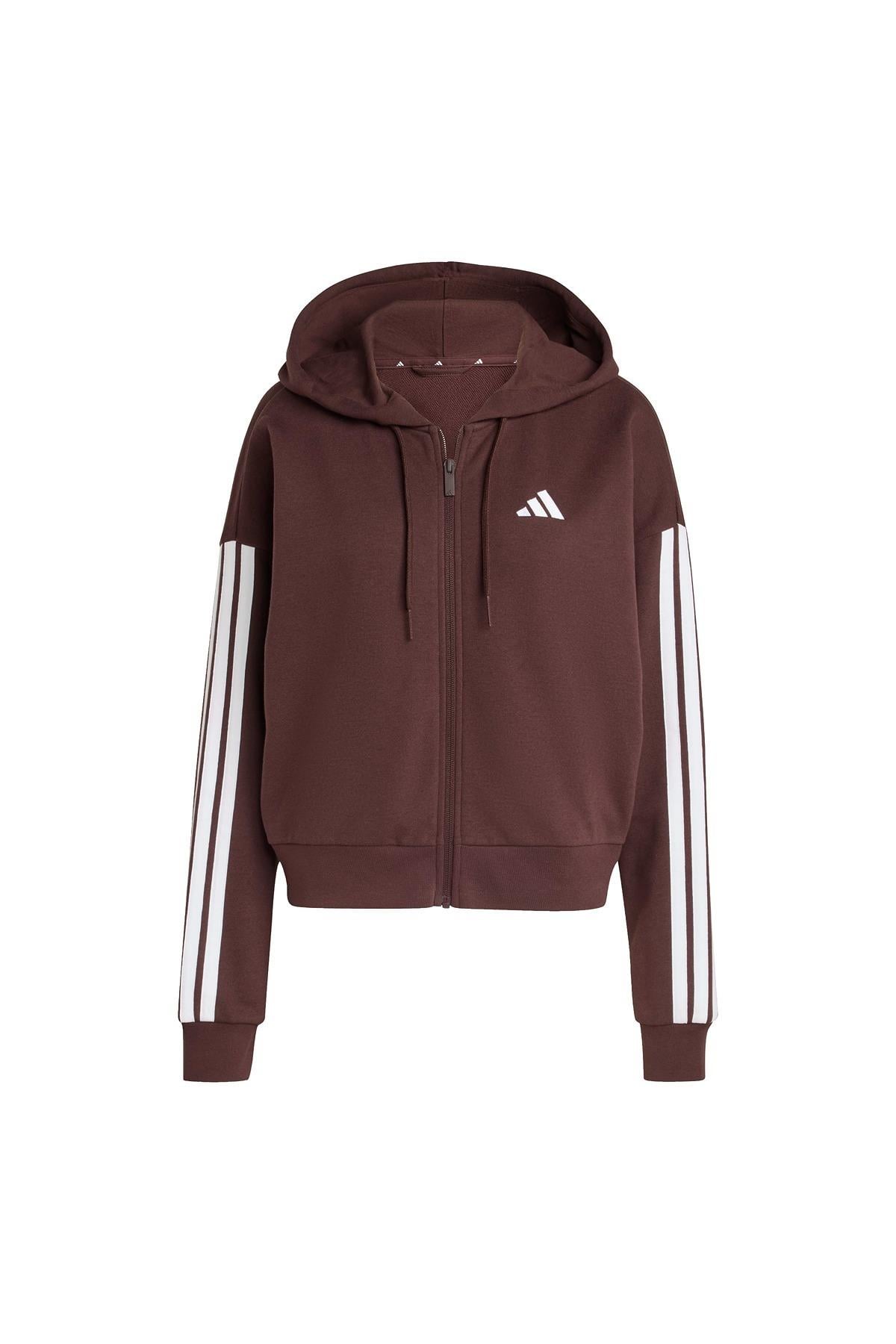 プリンセス③ adidas Kadın Kahverengi Ceket W 3S FT FZ HD JY3137
