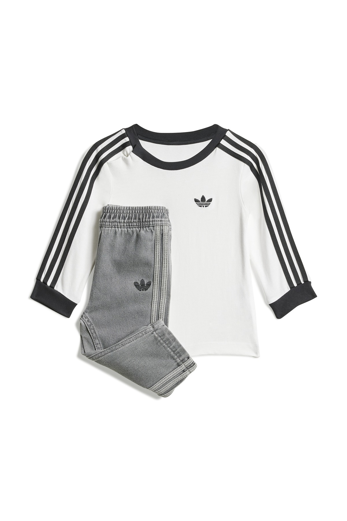 adidas  Bebek  Beyaz  Eşofman DENIM LS SET JW5312