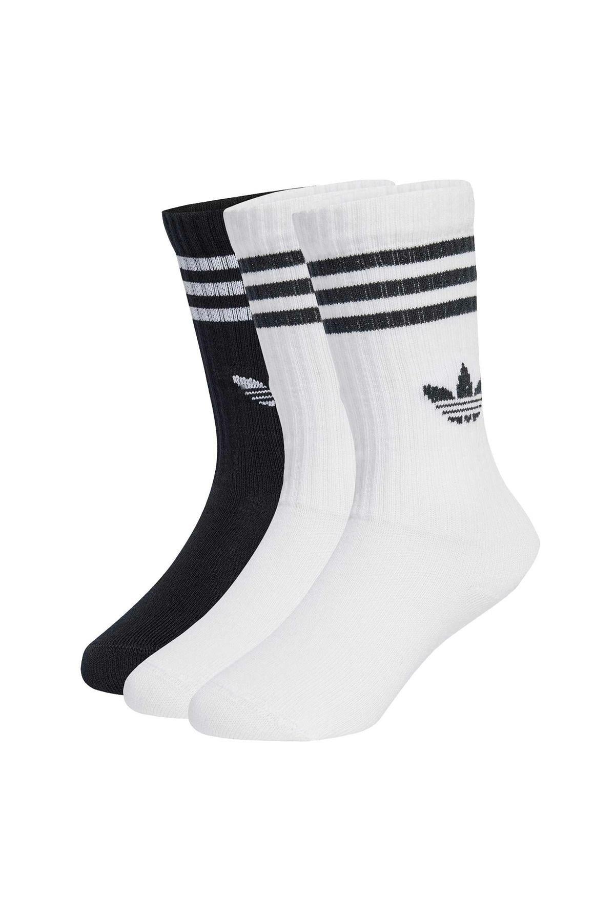 adidas Çocuk  Beyaz  Çorap CREW SOCK 3P JZ7496