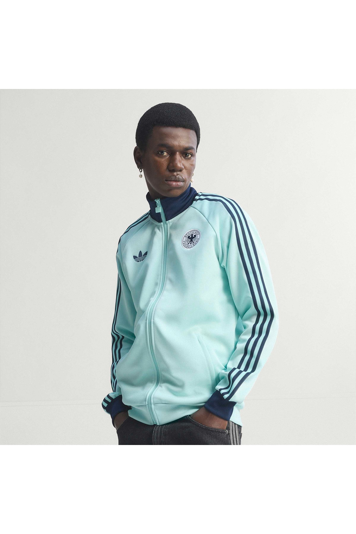 adidas DFB OG TT Turkuaz Erkek Ceket JZ9340