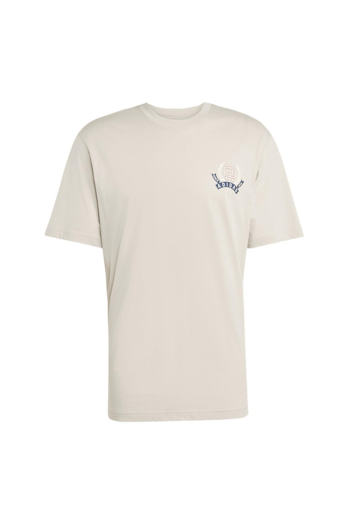 adidas Erkek  Bej  T-shirt GRAPHIC LO SS T JX8157