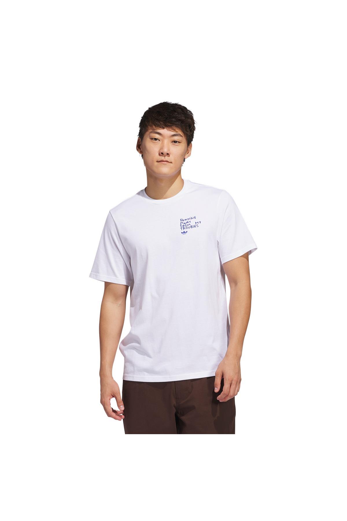 adidas Erkek  Beyaz  T-shirt SHMOO G TEE 2 JC7655