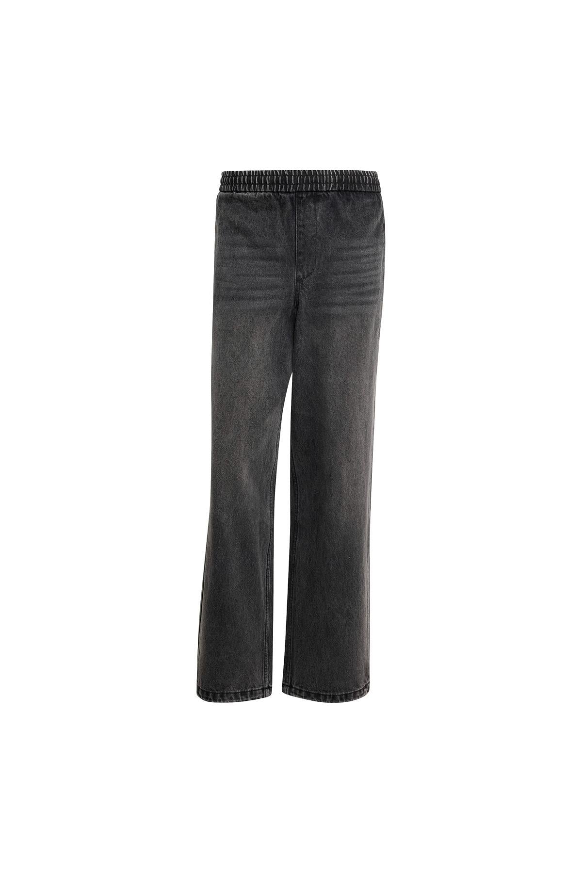 adidas Erkek  Siyah  Eşofman Altı ADILENIUM DENIM KF8543