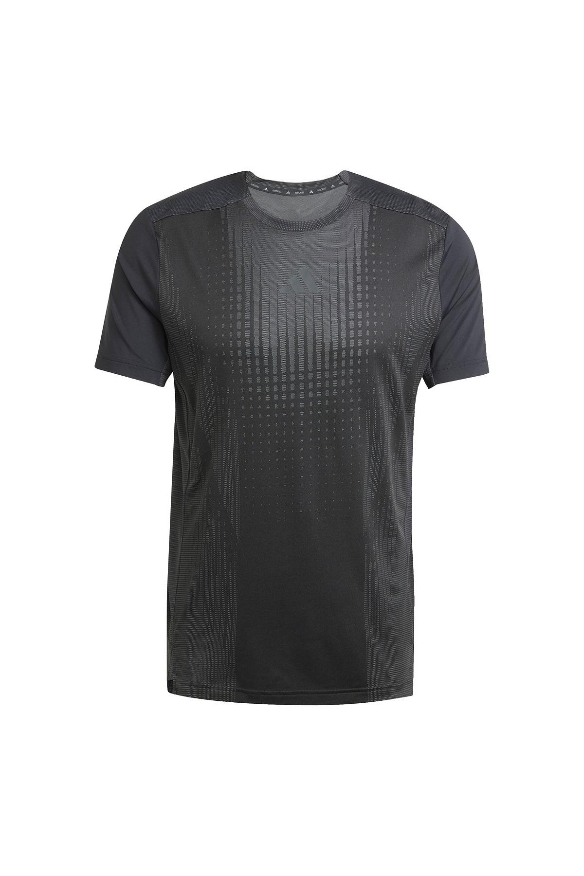 adidas Erkek  Siyah  T-shirt AIRCHILL TEE Siyah JI8196
