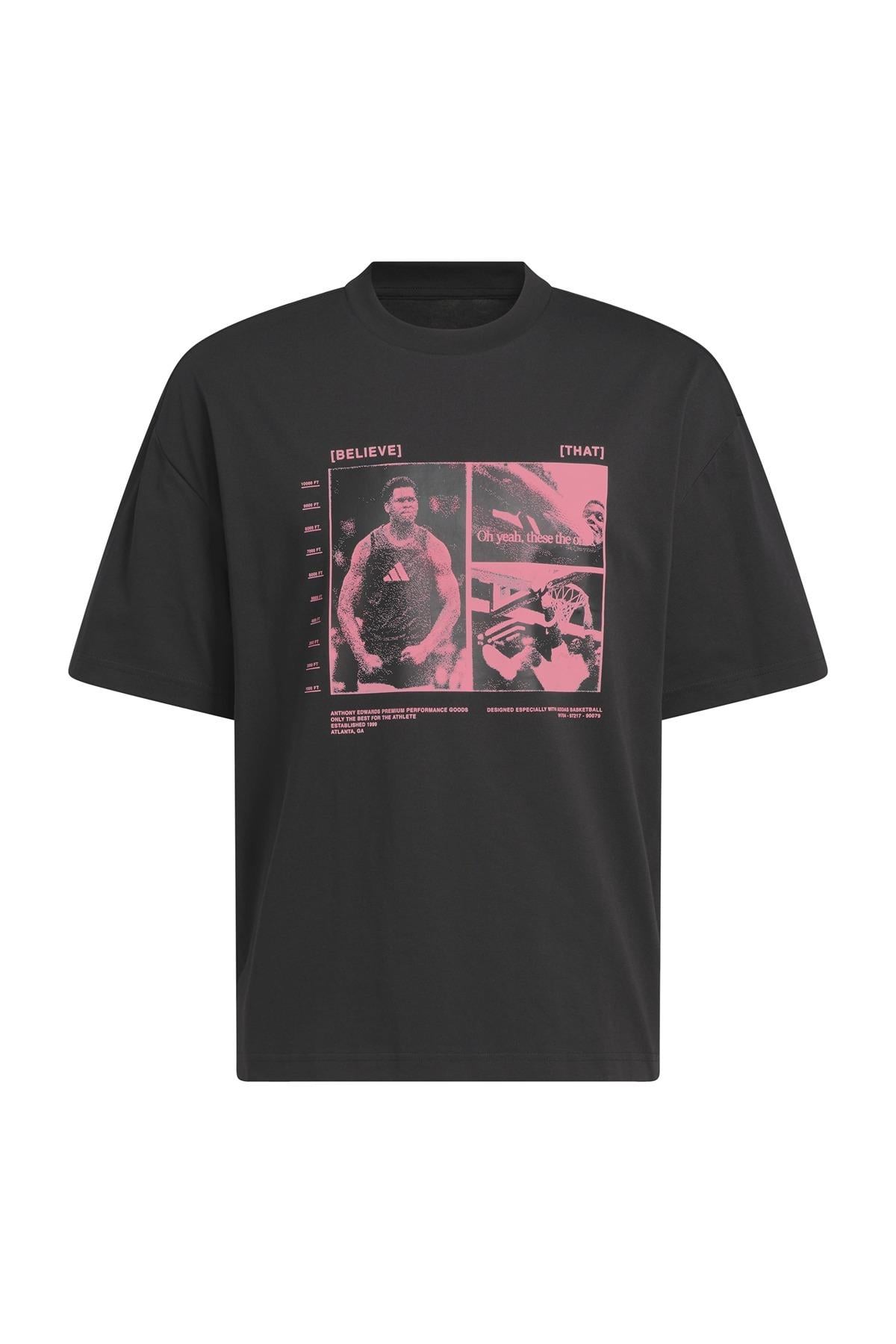 adidas Erkek  Siyah  T-shirt ANTED GFX TEE 2 JW2931