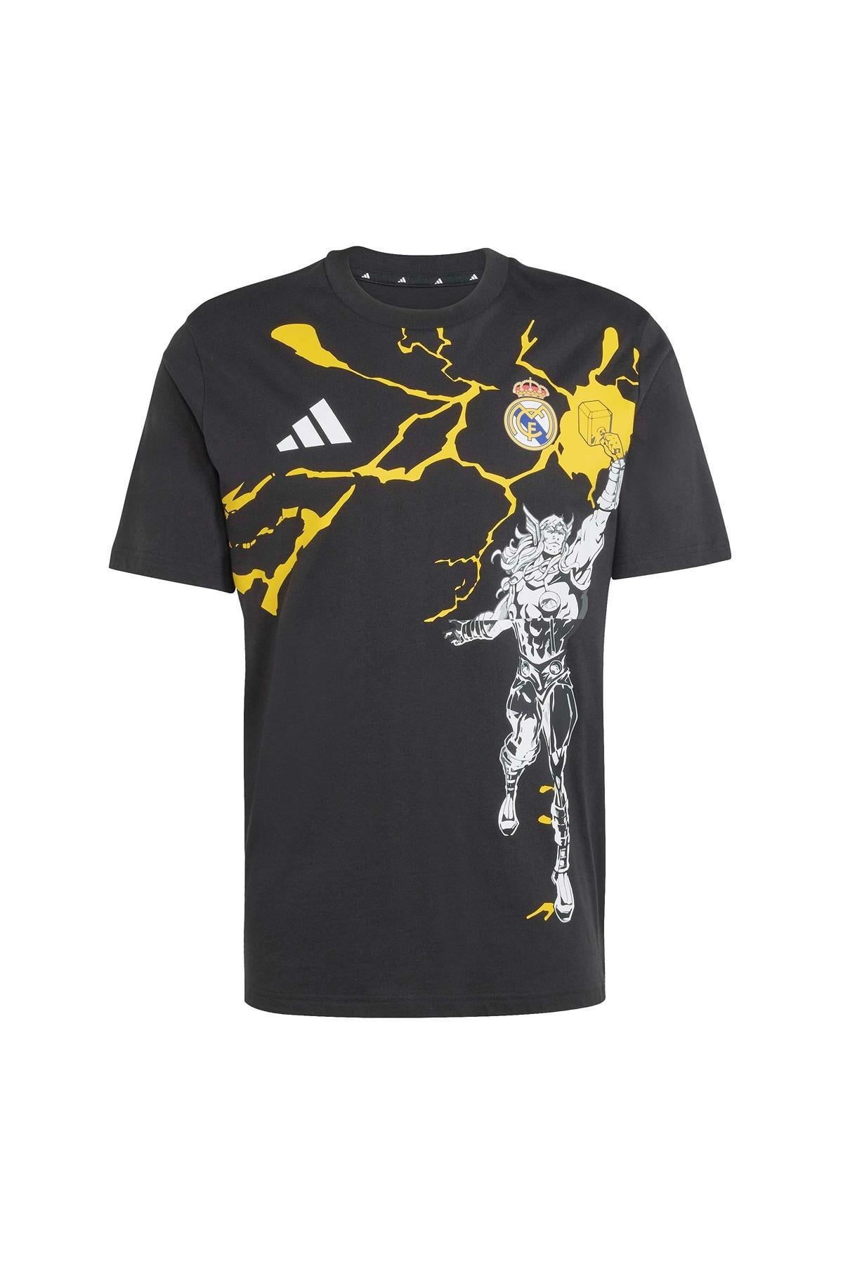 adidas Erkek  Siyah  T-shirt REAL MARVEL TEE KB4397
