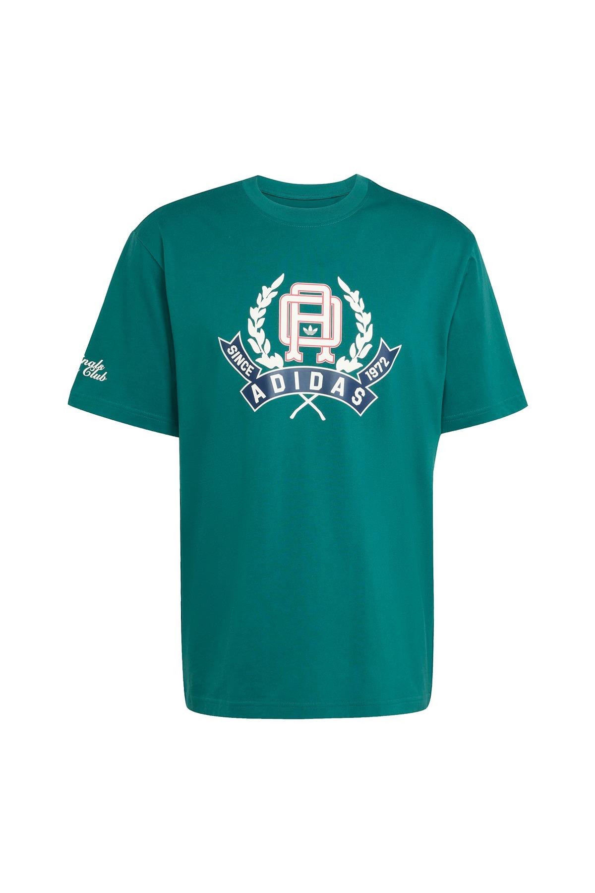 adidas  Erkek  Yeşil  T-shirt GRAPHIC LO SS T JX8161