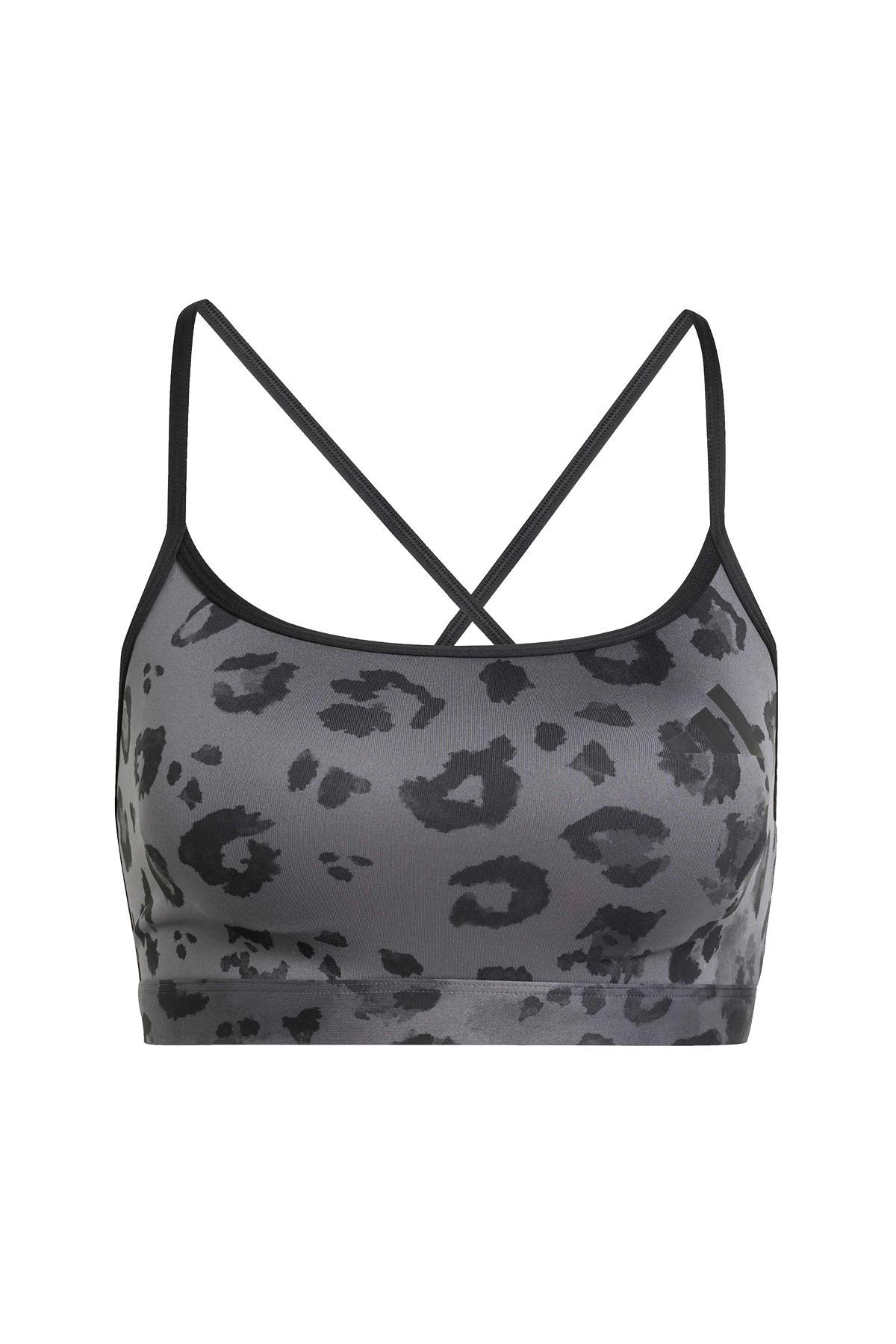 adidas Gri Kadın   Sporcu Sütyeni AER LS BRA AOP JN2662
