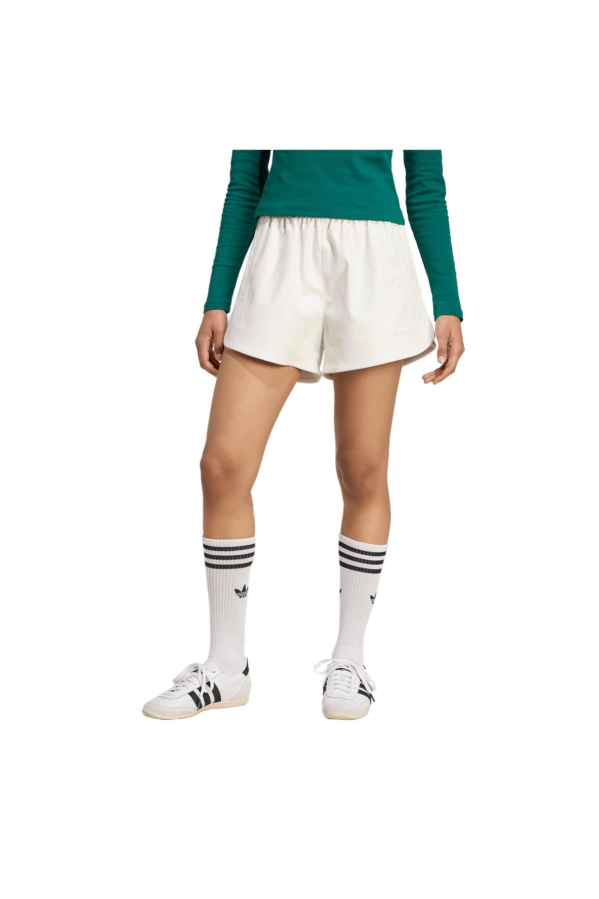 adidas Kadın  Beyaz  Şort PLEATHER SHORTS JW2624