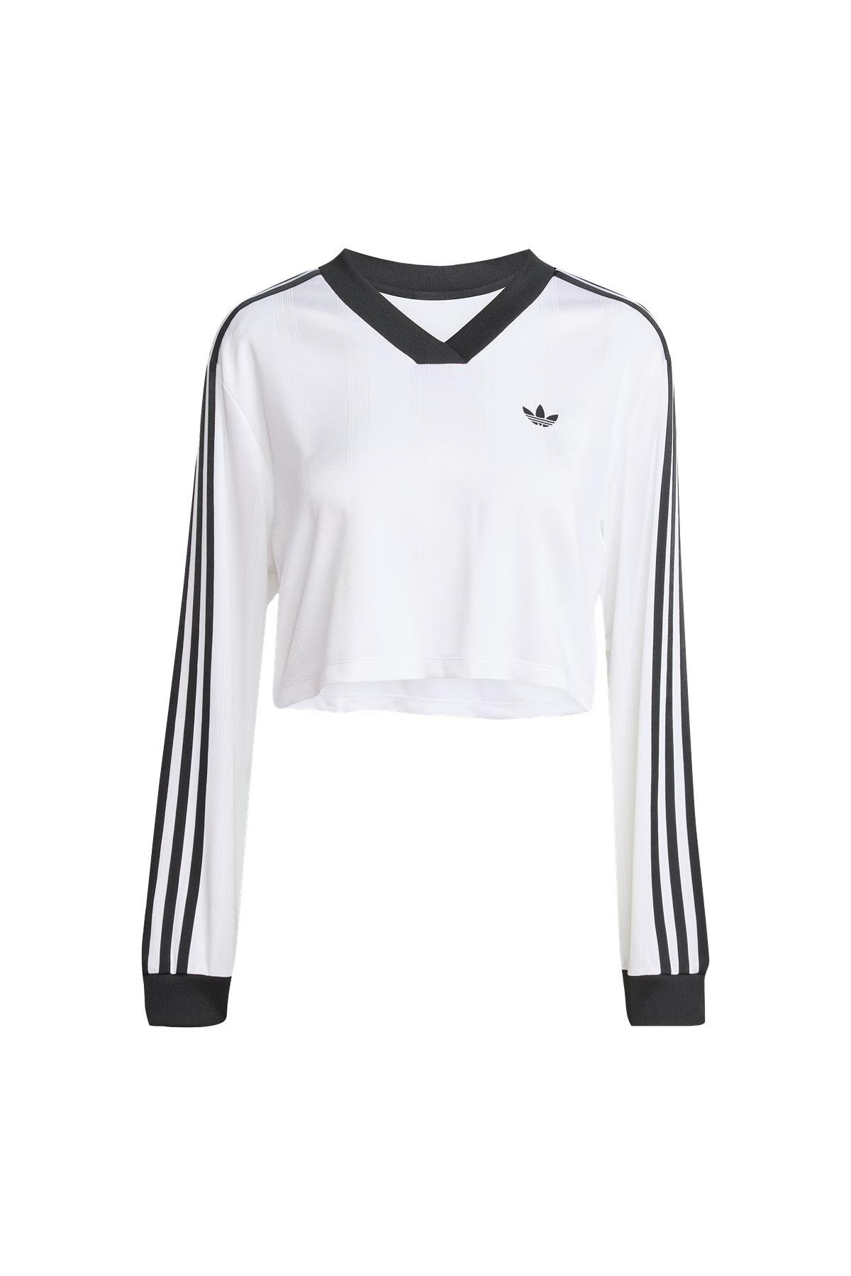 adidas  Kadın  Beyaz  Sweatshirt JACQUARD LS TOP JV9740