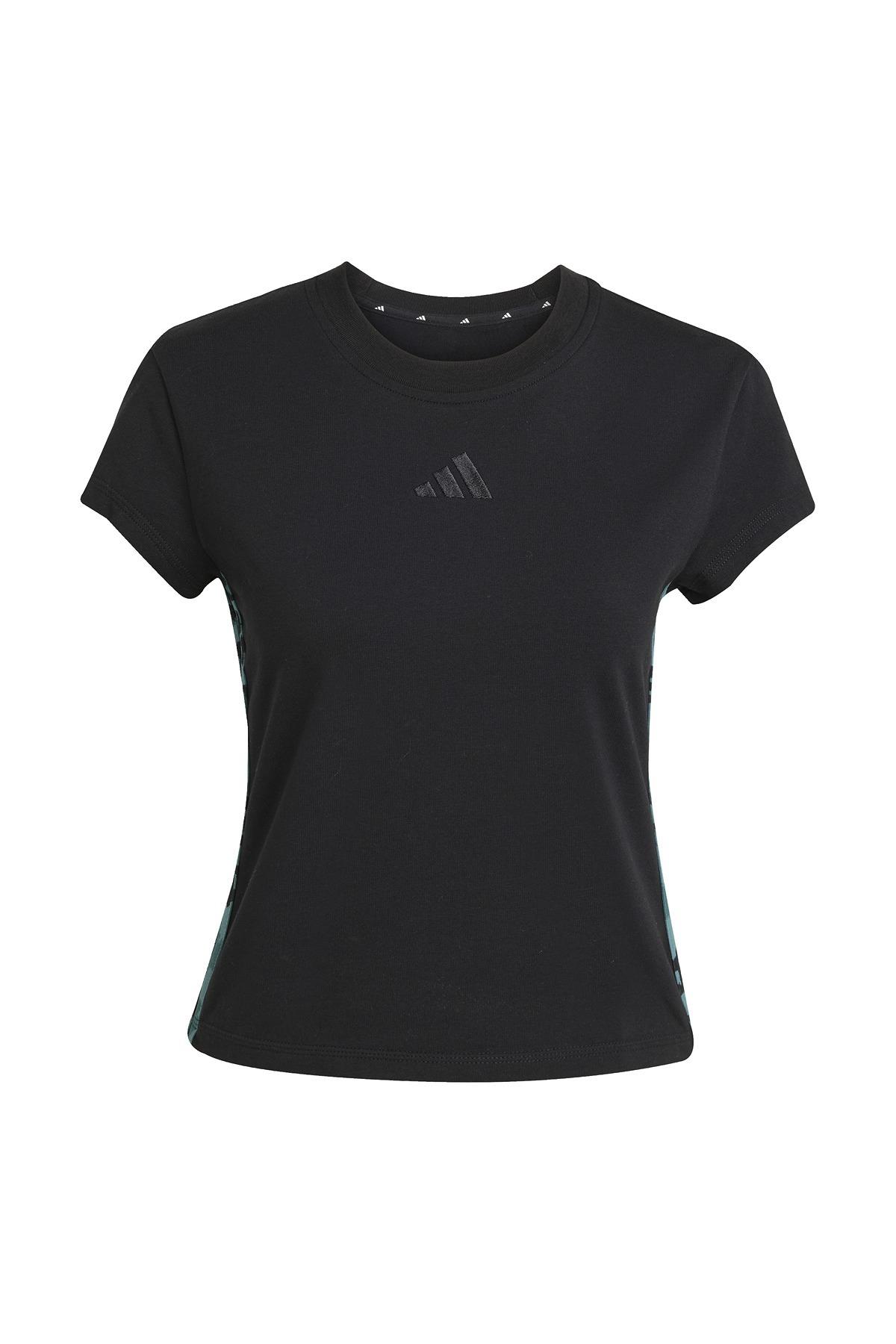 adidas  Kadın  Siyah  T-shirt W AOP TEE JM1850
