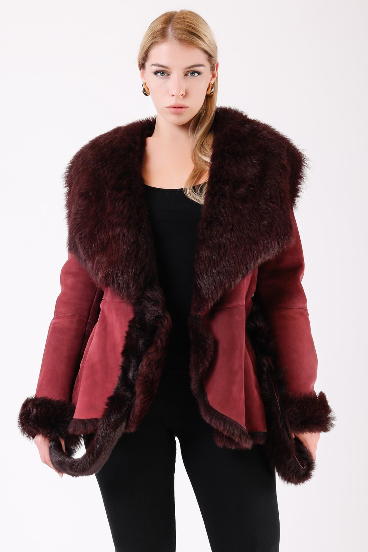 Бордовая шуба, LC Leather Club