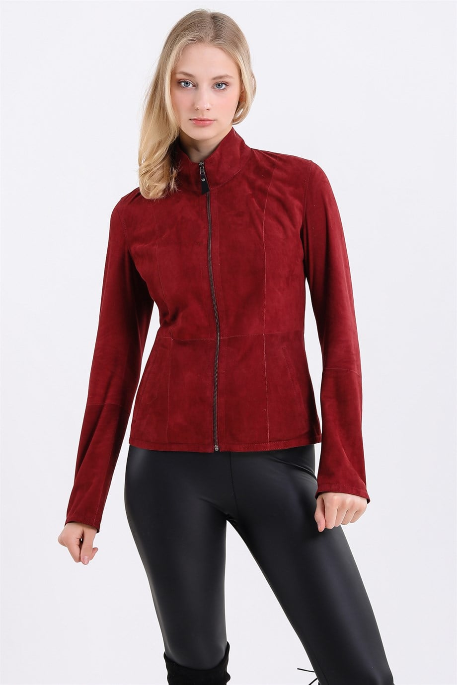 سترة جلدية حمراء قابلة للعكس, LC Leather Club