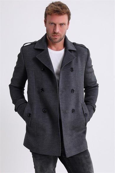 Grey Cashmere Trench Coat