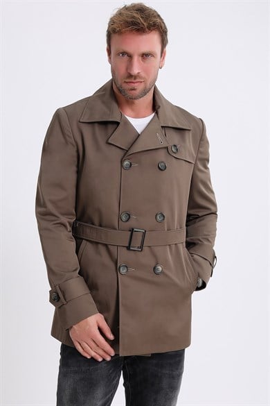 Brown Fiber Trench Coat