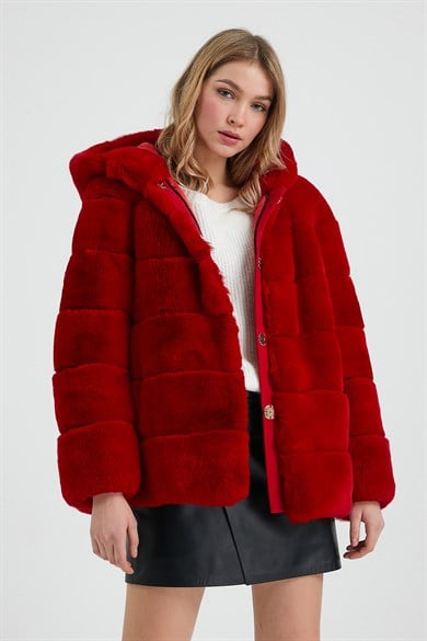 Red Rex Fur Coat