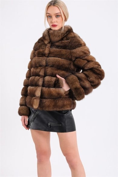 Natural Barguzin Sable Fur Coat