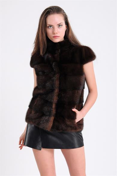 Natural Brown Mink Fur Vest