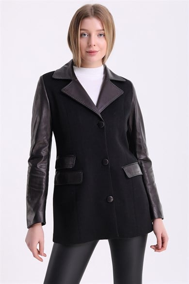 Siyah Blazer Kaşmir Ceket