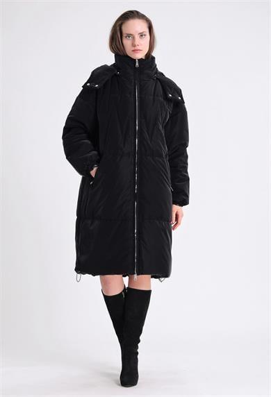 Black Destiny Goose Down Puffer Coat