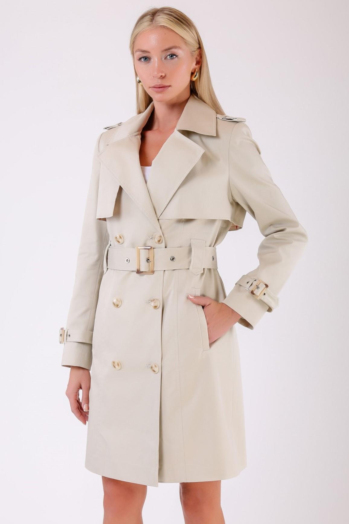 Bej Su Geçirmez Fiber Trench KabanKaban