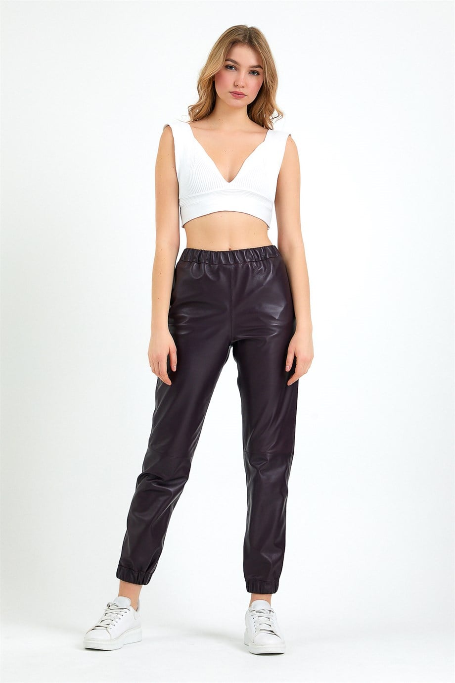 Mor Fit Deri PantolonPantolon