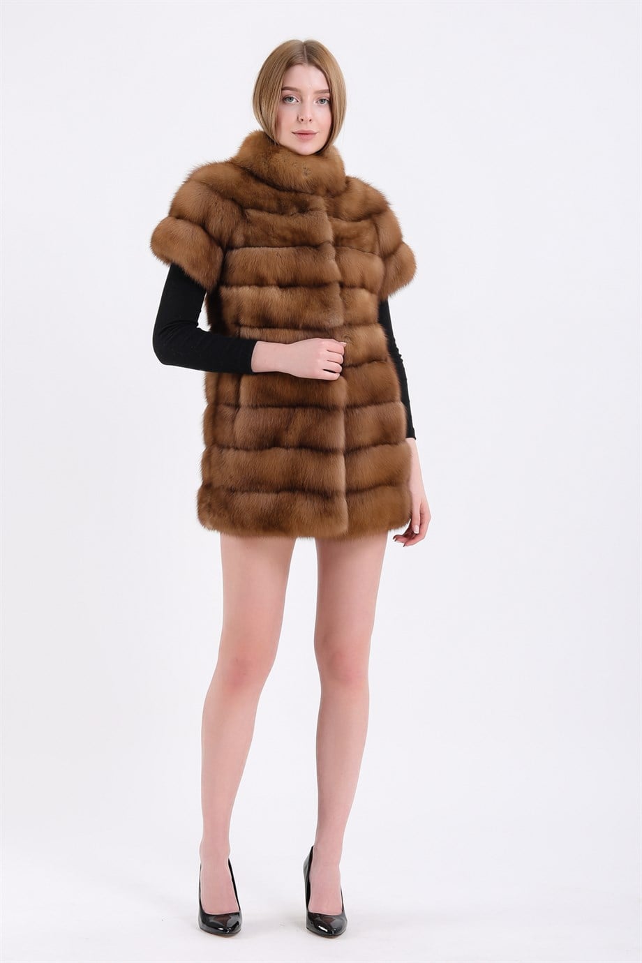 Natural Sable Kürk Yelek