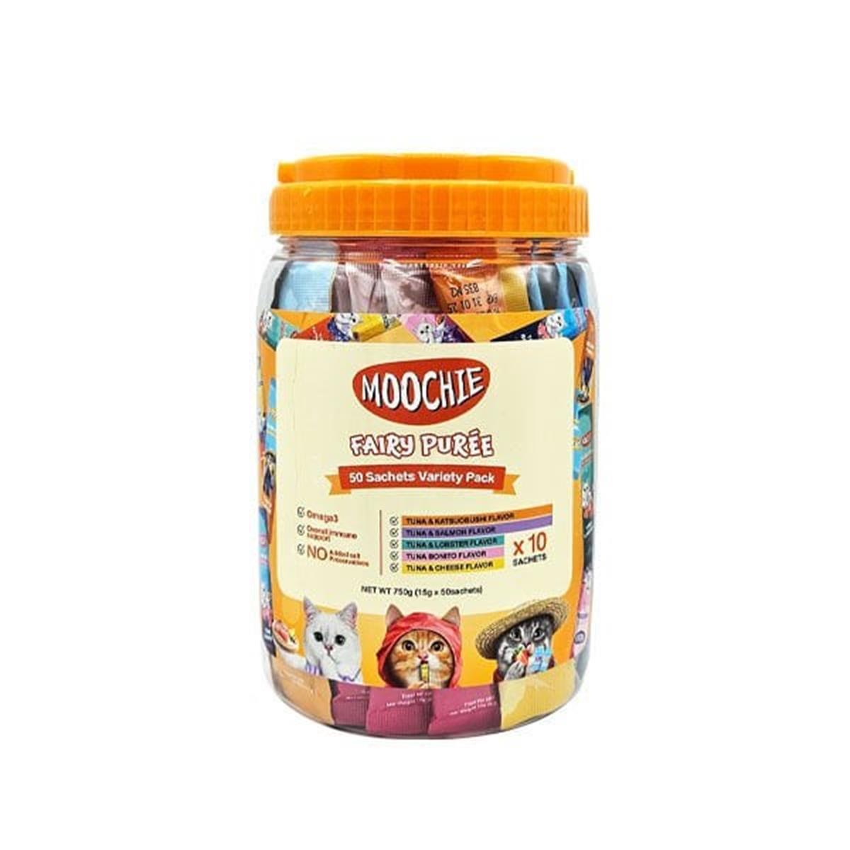Moochie Ton Balıklı Mix Sıvı Kedi Ödülü 50 Adet 15 Gr