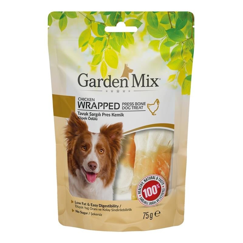 GARDEN MİXGarden Mıx Sargılı Pres Kemik Köpek Ödülü 75 Gr.