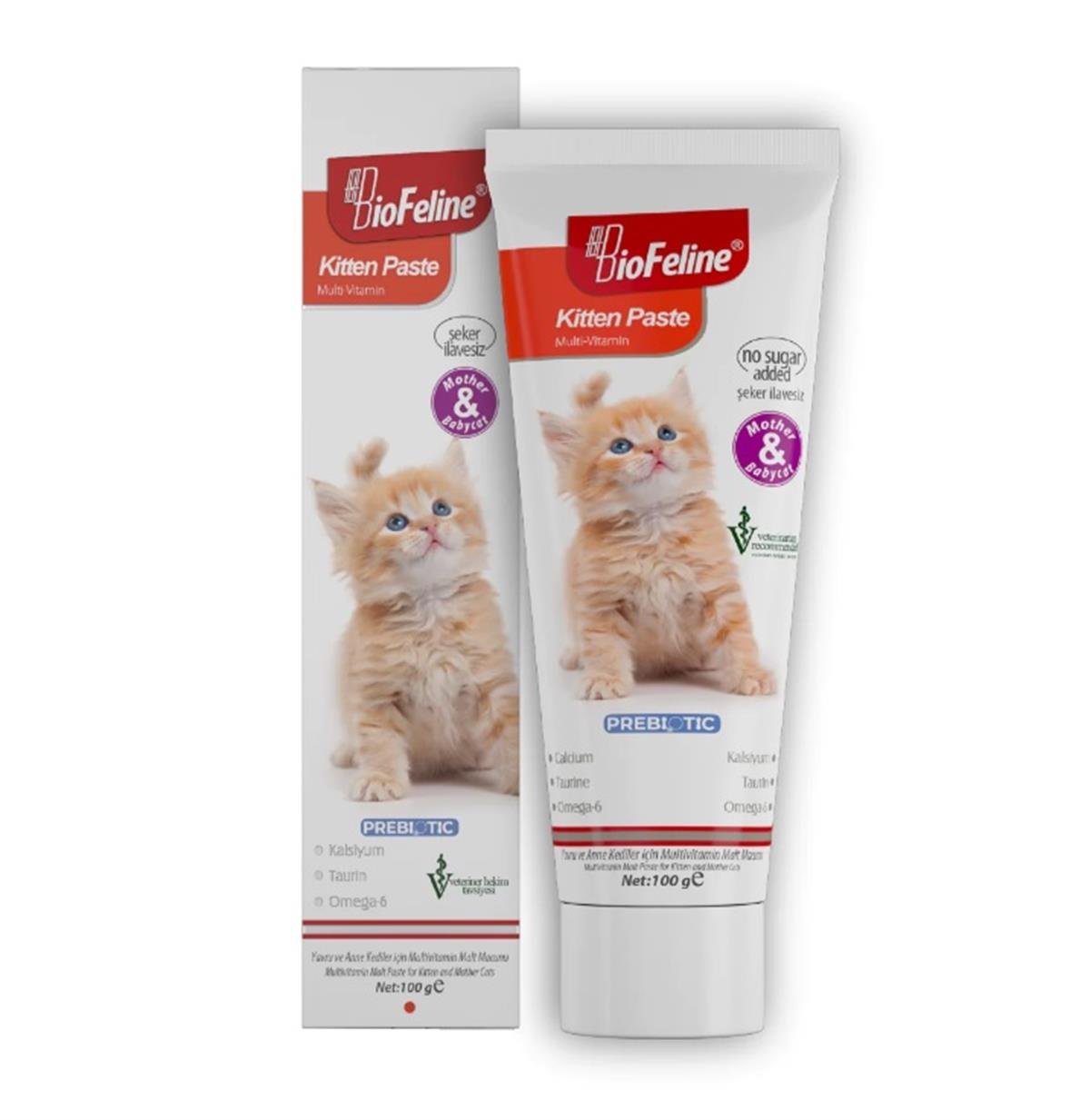 Kitten Paste 100g (Yavru & Anne Kedilerde Bağışıklık Sistemi Destekleyici Ve Tüy Yumağı Önleyici Multivitamin Macun)