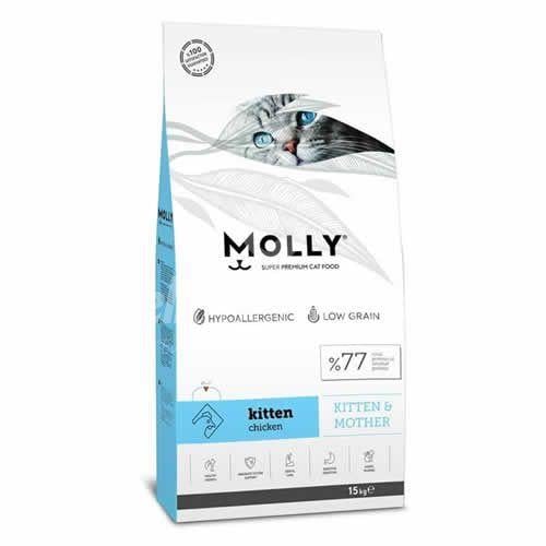 Molly Tavuklu Yavru Kedi Maması 15 Kg.