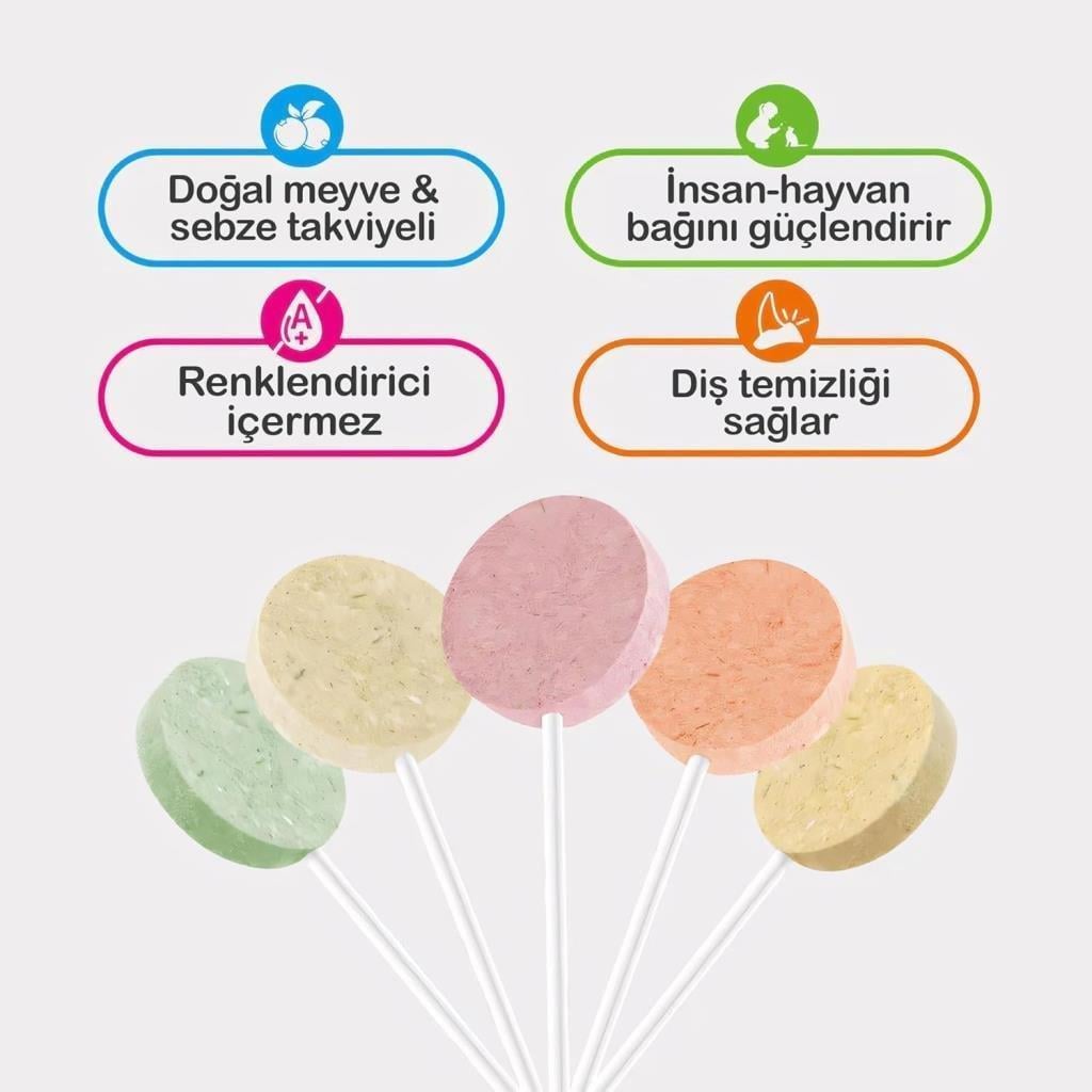 Ranova Kediler için Karışık Lezzetli Lolipop 1.4g 15li