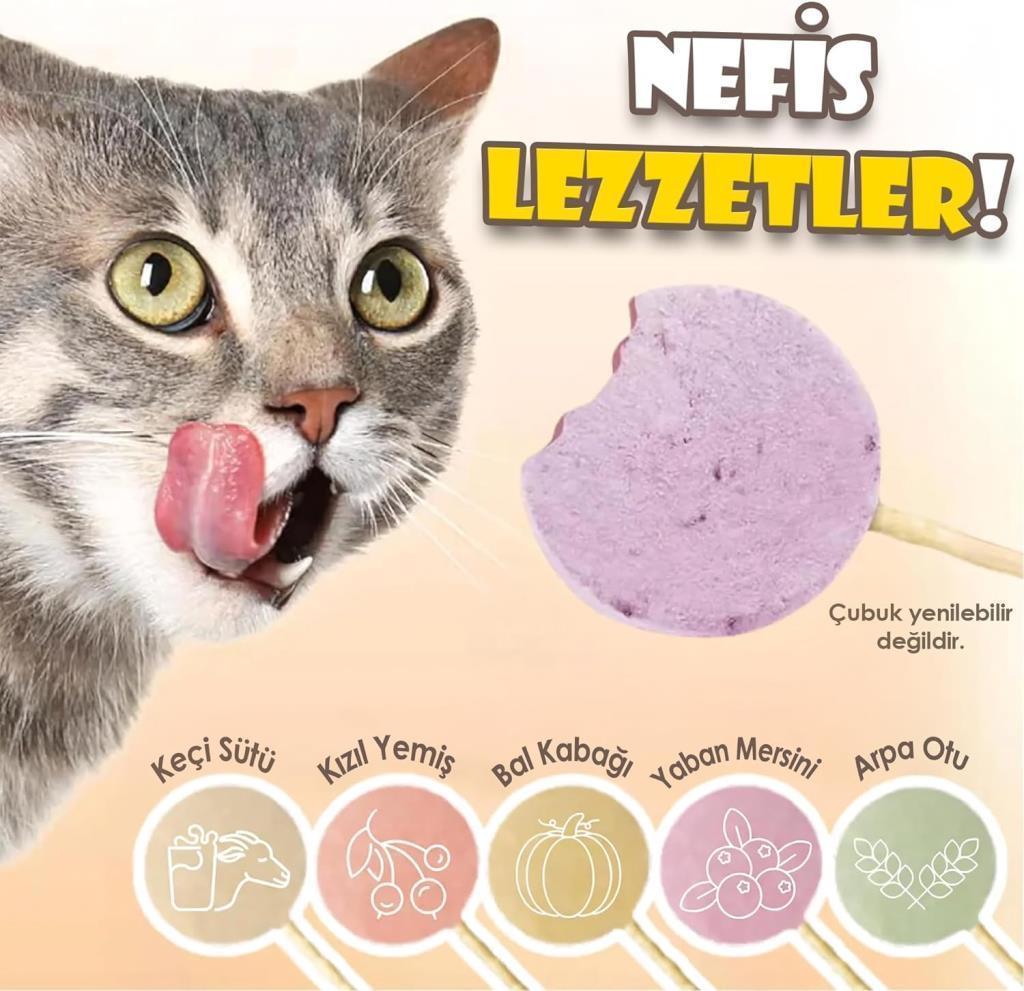 Ranova Kediler için Karışık Lezzetli Lolipop 1.4g 15li