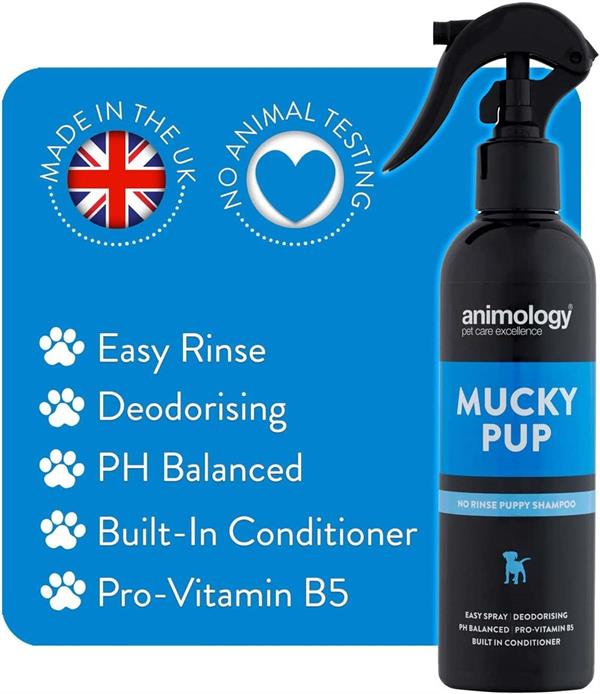 Animology Mucky Pup No Rinse Shampoo Durulamasız Yavru Köpek Şampuanı 250 ML.