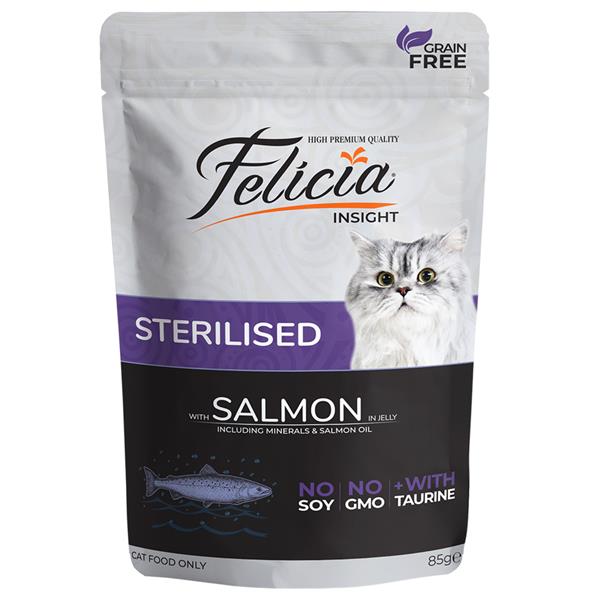 Felicia Sterilised Somonlu Yaş Kedi Maması 85 Gr.