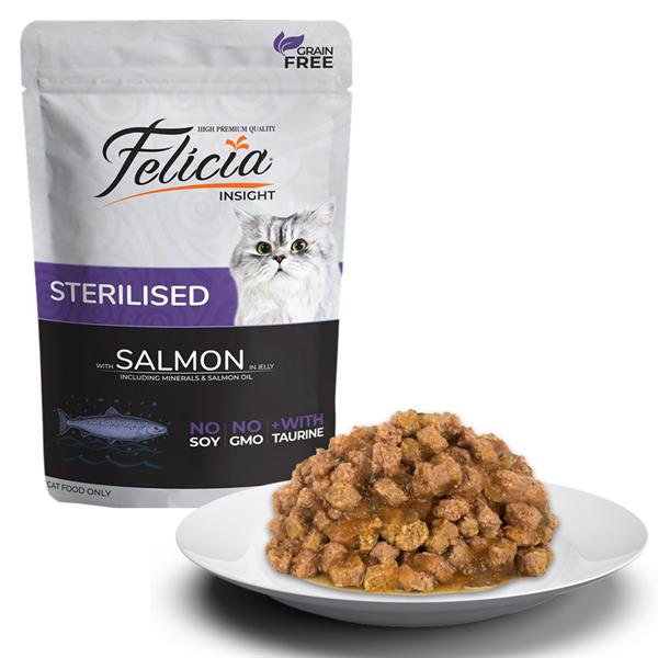 Felicia Sterilised Somonlu Yaş Kedi Maması 85 Gr.