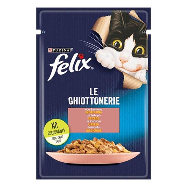 Felix Taze Somonlu Jöleli Pouch Yetişkin Kedi Konservesi 85 Gr