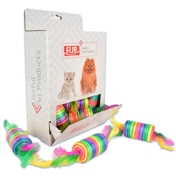 Flip Tüylü Silindir Kedi Oyuncağı
