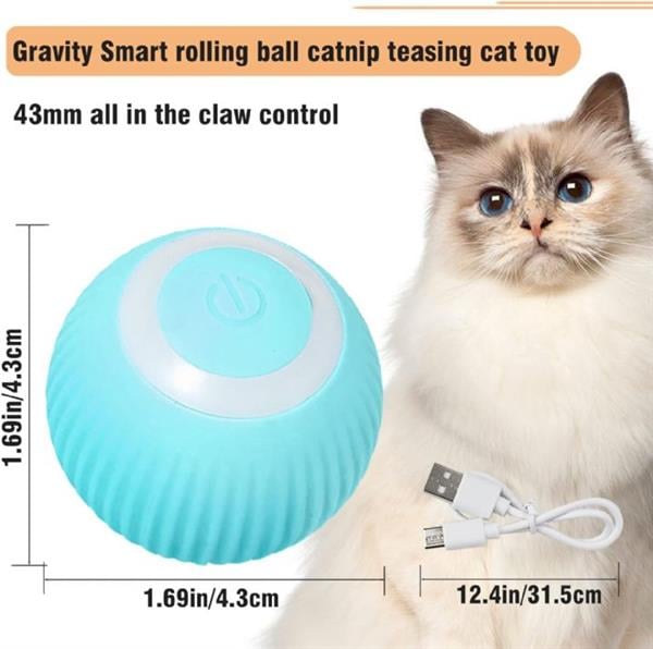 İnteraktif Hareketli Kedi Oyuncağı Mavi