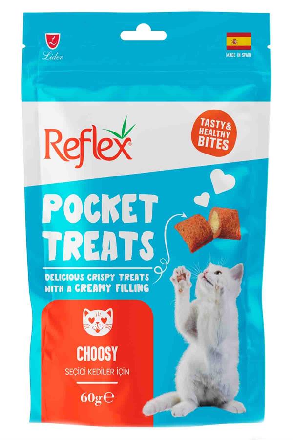 REFLEXReflex Pocket Treats Seçici Yetişkin Kedi Ödül Maması 60gr