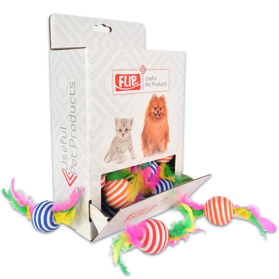FLİPFlip Tüylü Silindir ve Top Kedi Oyuncağı