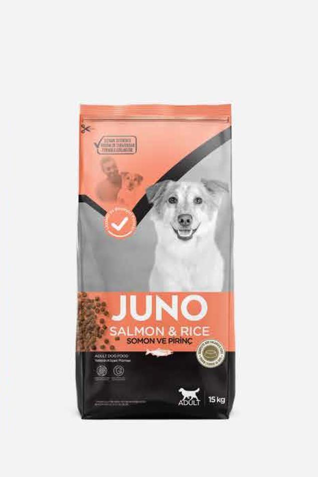 JUNOJuno Somonlu Yetişkin Köpek Maması (Tüm Irklar İçin) 15 Kg