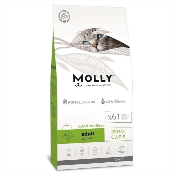 MollyMolly Kısır Somonlu Yetişkin Kedi Maması 15 Kg.