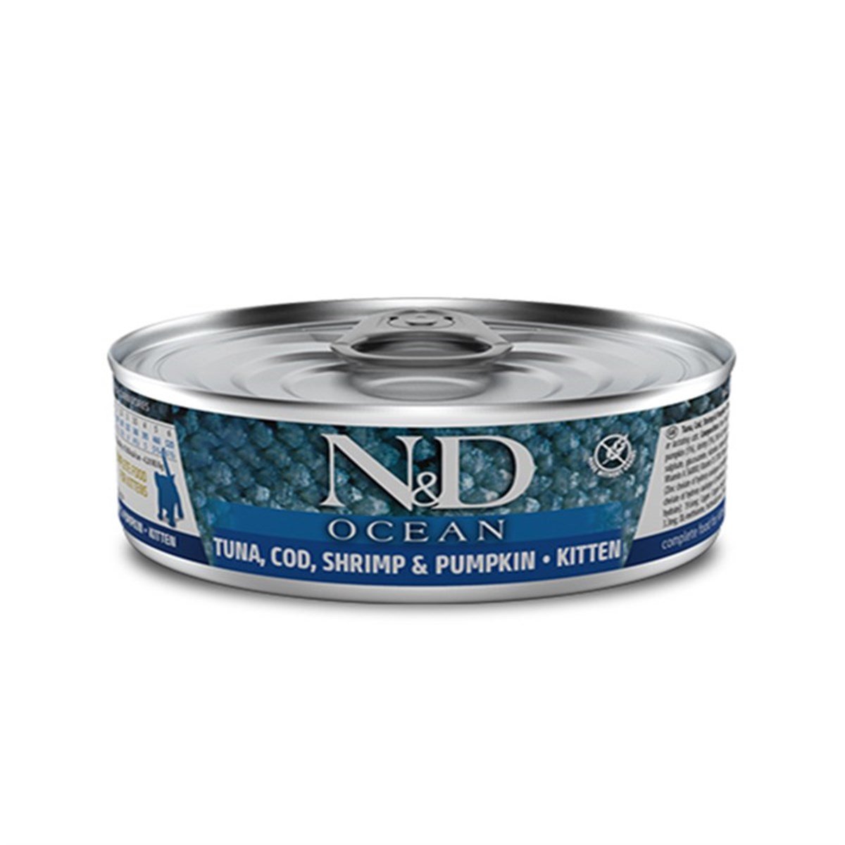 NDN&D Ocean Morina Balık Ton Balık Karides ve Balkabaklı Yavru Kedi Konservesi 80 Gr